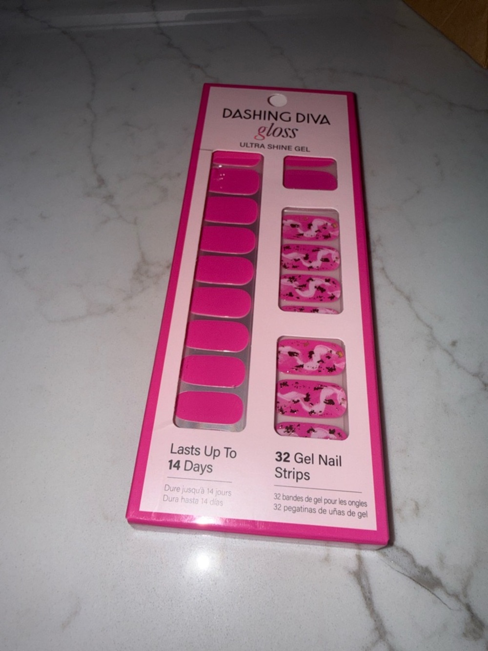 Dashing Diva Gloss Pink Gel Nail Strips - Ultra Shine